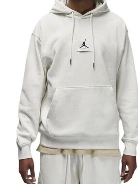 Air Jordan Men's Flight Off-White Iatleal Hoodie with Jumpman Patch Sz M NWOT